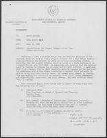 Memo from Beth Arnold to David Herndon regarding possibilities for project manager of the Blue Ribbon Commission, June 16, 1982