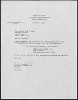 Appointment letter from William P. Clements, Jr. to Secretary of State, Jack Rains, February 9, 1988
