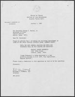 Appointment letter from William P. Clements, Jr. to Secretary of State, George Bayoud, October 4, 1989