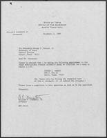 Appointment letter from William P. Clements, Jr. to Secretary of State, George Bayoud, December 13, 1989