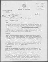Memorandum from Jarvis E. Miller to Governor William P. Clements, Jr. titled "Update - Corpus Christi Port Project - Deepening to 45-feet and Dredge Disposal Area," November 29, 1982