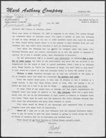 Letter from Mark Anthony to Governor Bill Clinton of Arkansas concerning Bus Travel, July 18, 1987