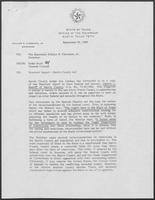 Memo from Rider Scott to William P. Clements, Jr. regarding Monitors' Report - Harris County Jail September 26, 1988