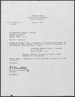 Appointment letter from William P. Clements, Jr. to Secretary of State, George Bayoud, July 11, 1990