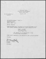 Appointment letter from William P. Clements, Jr. to Secretary of State, George Bayoud, June 29, 1990