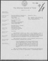 Letter from Mark White to Governor William P. Clements, Bill Presnal, and Homer A. Foerster regarding Authority of the Governor to veto certain provisions of the General Appropriations Act., August 31, 1979