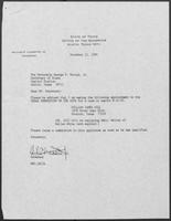 Appointment letter from William P. Clements, Jr. to Secretary of State, George S. Bayoud, Jr., December 13, 1989