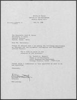 Appointment letter from William P. Clements, Jr. to Secretary of State, Jack Rains, July 19, 1988