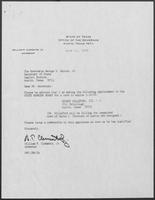 Appointment letter from William P. Clements, Jr., to Secretary of State George S. Bayoud, Jr., June 11, 1990