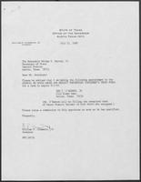 Appointment letter from William P. Clements, Jr., to Secretary of State George S. Bayoud, Jr., July 21, 1989