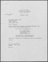 Appointment letter from William P. Clements, Jr. to Secretary of State, Jack Rains, November 20, 1987