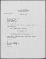 Appointment letter from William P. Clements to Jack M. Rains, August 19, 1988