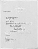 Appointment letter from William P. Clements to Jack M. Rains, April 5, 1988