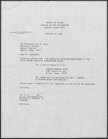 Appointment letter from William P. Clements to Jack M. Rains, February 8, 1988