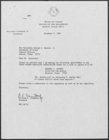 Appointment letter from William P. Clements. Jr., to Secretary of State, George S. Bayoud, Jr., November 8, 1989