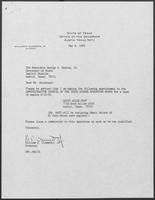Appointment letter from William P. Clements, to Secretary of State, George S. Bayoud, Jr., May 8, 1990