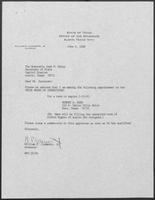Appointment letter from William P. Clements to Jack M. Rains, June 6, 1988