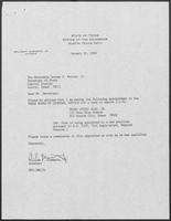 Appointment letter from William P. Clements to George S. Bayoud, Jr., January 19, 1990