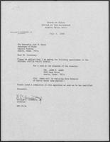 Appointment letter from William P. Clements to Jack M. Rains, July 5, 1988