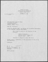 Appointment letter from William P. Clements, to Secretary of State, Jack M. Rains, November 20, 1987