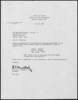 Appointment letter from William P. Clements to Secretary of State, George Bayoud, July 20, 1989