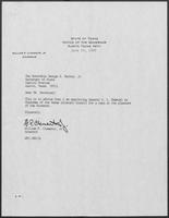 Appointment letter from William P. Clements to Secretary of State, George Bayoud, June 15, 1990
