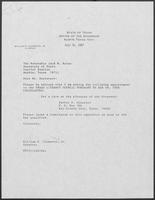 Appointment letter from William P. Clements to Secretary of State, Jack Rains, July 31, 1987