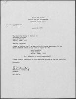 Appointment letter from William P. Clements to Secretary of State, George Bayoud, April 25, 1990