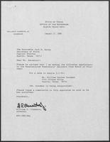 Appointment letter from William P. Clements to Secretary of State, Jack Rains, January 27, 1989