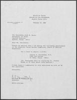 Appointment letter from William P. Clements to Secretary of State, Jack Rains, February 29, 1988
