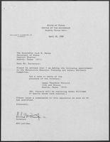 Appointment letter from William P. Clements to Jack M. Rains, April 26, 1988