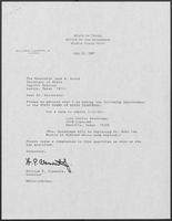 Appointment letter from William P. Clements to Jack M. Rains, July 23, 1987