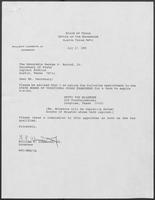 Appointment letter from William P. Clements to George S. Bayoud, Jr., July 17, 1990