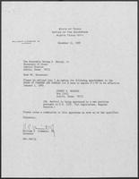 Appointment letter from William P. Clements to George S. Bayoud, Jr., December 21, 1989