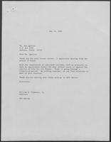 Correspondence between William P. Clements and Ana Aguirre, April 2-May 19, 1987