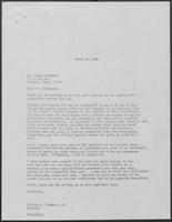 Correspondence between William P. Clements and Seven Alexander January 6,-March 10, 1988