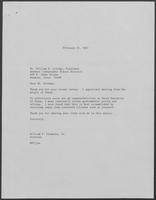 Correspondence between William P. Clements and William H. Arledge regarding the abolishment of the Career Ladder, February 19, 1987, and February 27, 1987