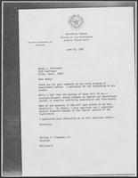 Correspondence between William P. Clements and Wendy L. Armistead regarding House Bill 72, January 15, 1987 and June 22, 1987
