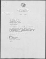 Correspondence between Royce W. Curtis, Darlene Ashby, William P. Clements, and J. Taber Ward regarding Career Week at Franklin Middle School in Abilene, Texas, March 12, 1987 and April 1, 1987