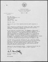 Correspondence between William P. Clements, Jr. and Gail Terry regarding House Bill 72, February 19 - March 17, 1988