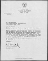 Correspondence between William P. Clements, Jr. and Carlos Acosta regarding public education finance,  April 11 to August 4, 1990