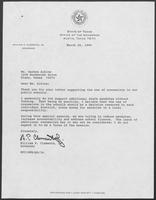 Correspondence between William P. Clements, Jr. and Sandra Aikins, February 24 - March 28, 1990