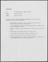 Memo from Scott Carruth to the Criminal Justice Working Group, March 29, 1990, thru April 26, 1990