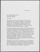 Letter from William P. Clements, Jr. to Daniel Douglas Houston, March 2, 1974