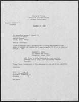 Appointment letter from William P. Clements to George S. Bayoud, Jr., December 21, 1989