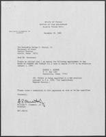 Appointment letter from William P. Clements to George S. Bayoud, Jr., December 28, 1989