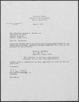 Appointment letter from Governor William P. Clements, Jr., to Secretary of State George S. Bayoud, Jr., March 8, 1990