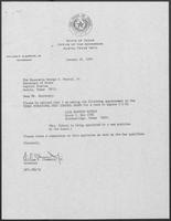 Appointment letter from Governor William P. Clements, Jr., to Secretary of State George S. Bayoud, Jr., January 18, 1990