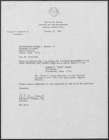 Appointment letter from Governor William P. Clements, Jr., to Secretary of State George S. Bayoud, Jr., October 19, 1989