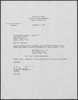 Appointment letter from Governor William P. Clements, Jr., to Secretary of State George S. Bayoud, Jr., December 13, 1989